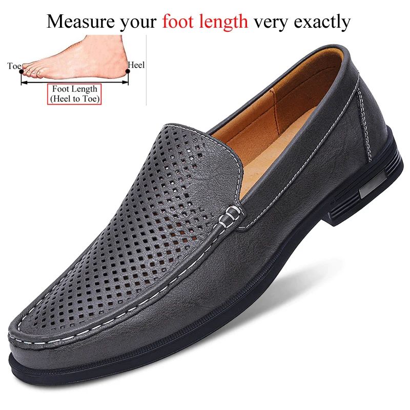 Genuine Leather Slip on Loafers Men Formal Dress Shoes Office Driving Wedding Party Mocasines Hombre Big Size Casual Shoes