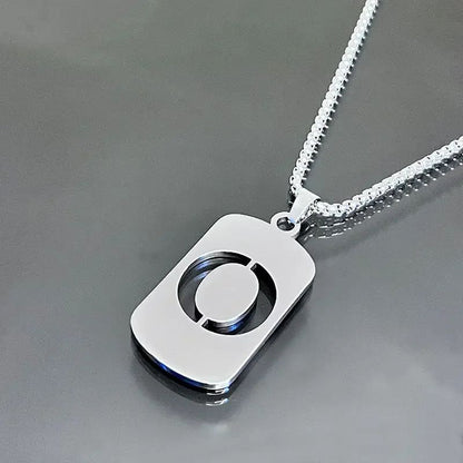 Colares de pingente de aço inoxidável com letra inicial A-Z da moda punk para homens e mulheres, atacado, joias, colar, joias góticas