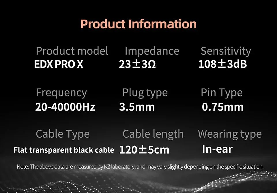 Fone de ouvido dinâmico KZ EDX PRO X HIFI Bass Earbud Esporte Música Cancelamento de Ruído Headsets Cabo 2 pinos KZ ZSTX ZSN PRO X EDC EDA ZVX