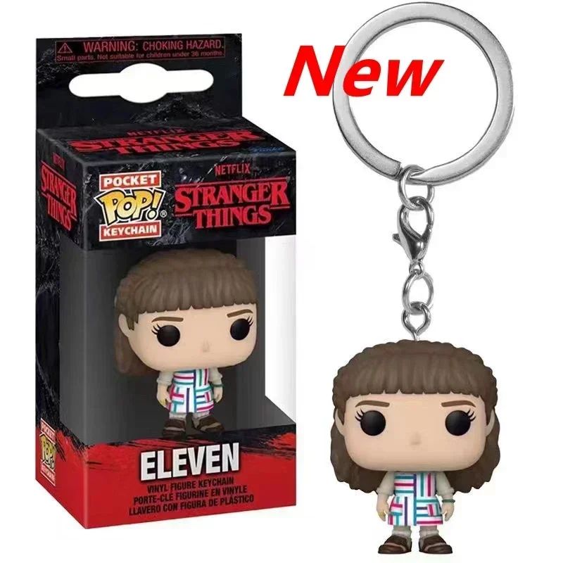 13 Estilos FUNKO Pocket Chaveiro Stranger Eleven Dustin Barb Steve Demogorgon Bonecos de Ação Brinquedos COISAS com Caixa