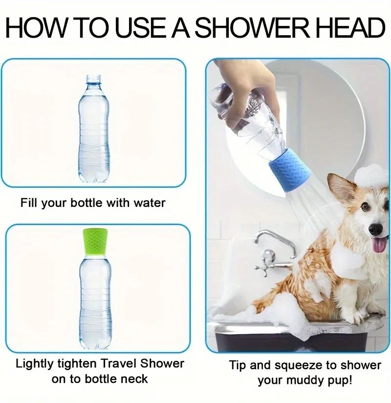 Portable Pet Bathing Outdoor Water Dispenser Accessory Multifunctional Dog Wash Spray Nozzle Pet Grooming Cleaning Supplies