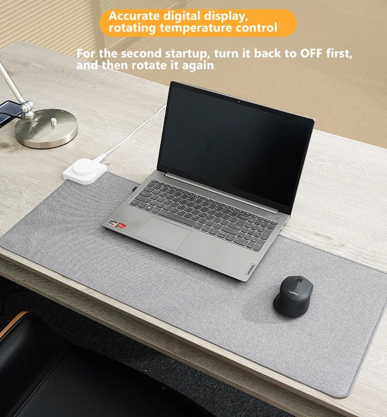 Intelligent Electric Heating Mouse Pad Winter Hand Warmer Computer Desk Heated Mat Office Desk Warming Pad Keyboard Table Mat