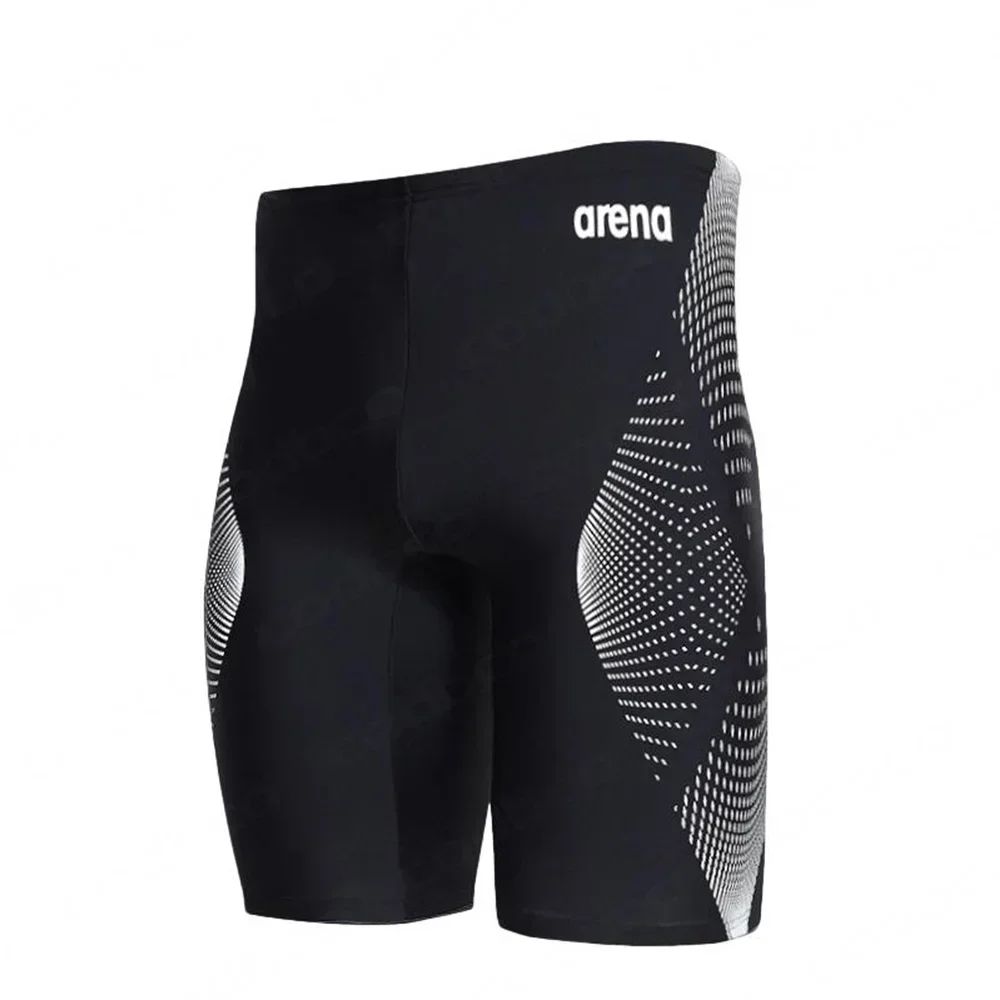 New Men Swim Jammer Swimming Trunks Professional Swim Surf Trunks Summer Beach Lycra Quick Dry Uv Protection Gym Tights Shorts