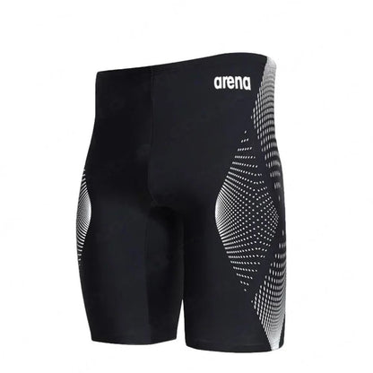 New Men Swim Jammer Swimming Trunks Professional Swim Surf Trunks Summer Beach Lycra Quick Dry Uv Protection Gym Tights Shorts