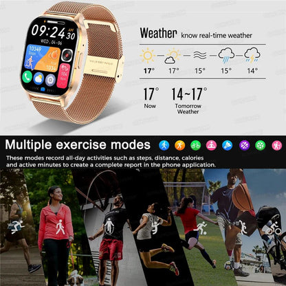 Smartwatch Ultrafino Masculino Feminino Tela Sempre Ativa Pulseira Esportiva Chamada Bluetooth Fashion Smartwatch Saúde Mostrador Personalizado