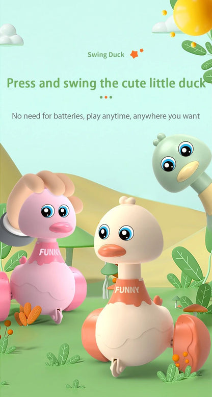 Baby Toy Cars Toddler Swing Press And Go Cute Duck Car Educational Toys For Boys Girls Pull Back Cars Toy Children Xmas Gifts