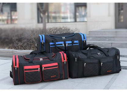 Men Nylon Travel Duffel Bag Large Capacity Handbag Portable Outdoor Carry Luggage Convenient Practical Male's Weekend Gym Bag