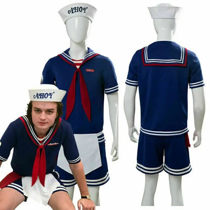 2026 new Men&Womens Robin/Steve Scoops Ahoy Costume Cosplay Uniforms Navy Halloween Costume Uniform Fancy Dress