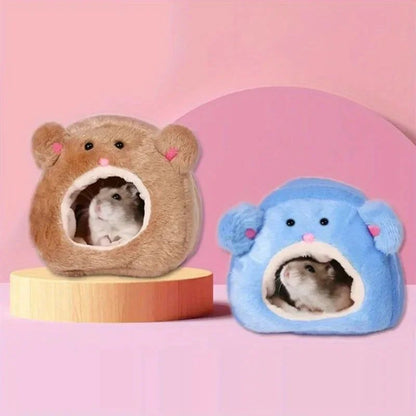 Cama Quente e Macia para Hamster, Rede para Ratos, Porquinho-da-Índia, Esquilo, Brinquedo de Inverno para Animais de Estimação, Casa de Gaiola para Hamster, Ninho Suspenso + Tapete, Cama, Casa, Ninho para Ratos e Camundongos
