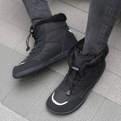 Women's Winter Snow Boots Fur Lined Barefoot Boots Wide Toe Box Ankle Booties Walking Boots Outdoor