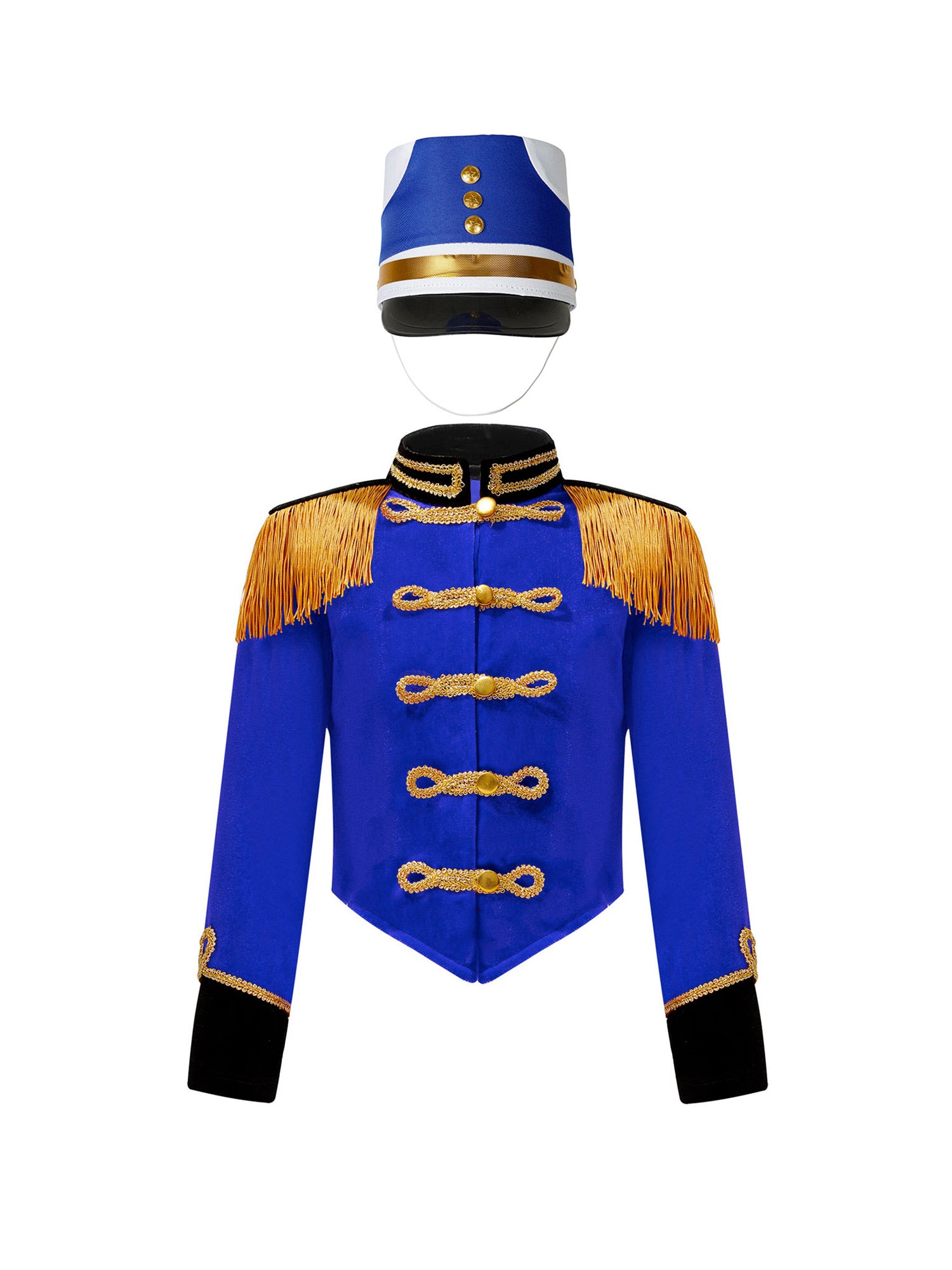 Girls Boys Marching Band Costume Outfits Circus Ringmaster Jacket Coat Team Performance Drummer Drum Major Uniform with Hat Sets