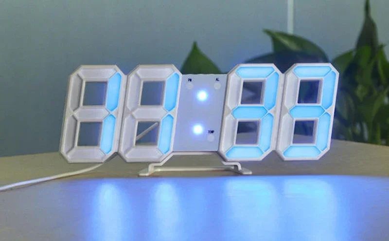 3D LED Digital Clock Wall Decoration Glow Night Mode Decoration for Bedroom Adjustable Electronic Watch Room Decor Aesthetics