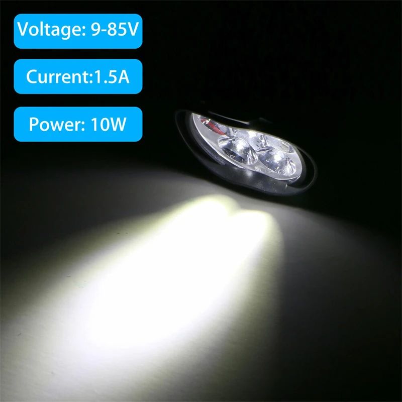 1/4 unidades Farol de motocicleta Luz de trabalho Spot Light 6 LED Auxiliar Farol de motocicleta Lâmpada de neblina de moto Scooter Lâmpadas modificadas