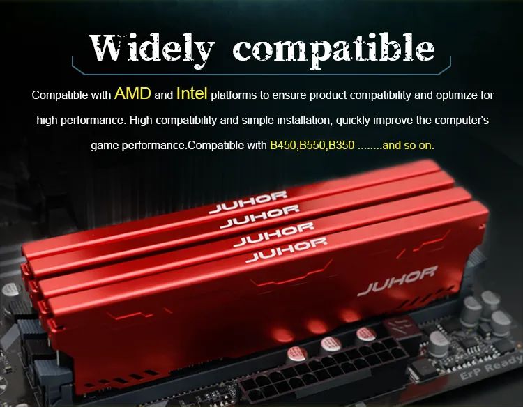 Memória RAM de desktop JUHOR DDR4 16 GB 8 GB 32 GB 2666 MHz 3200 MHz DDR3 8 GB 1600 MHz DIMM Nova Memória RAM com dissipador de calor