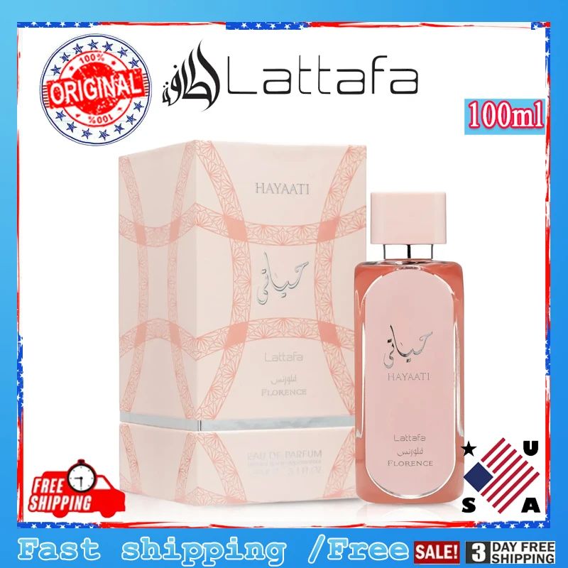 Amber and Citrus Fragrance Lattafa Hayaati Men's and Women's Perfume 100ml, Woody Scent, Long-lasting Guaranteed Gift