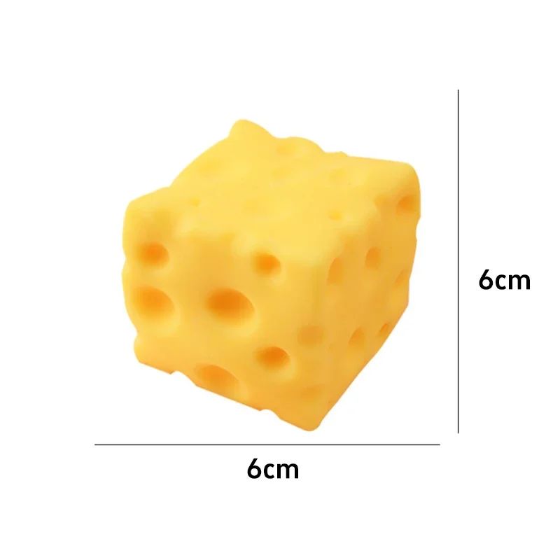 1/2pcs Simulate Cheese Slow Rebound Pinching Office Decompression Relax Slow Rebound Cheese Pinching Ornament Decompress Knead