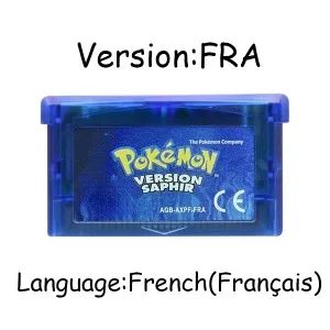 Jogo GBA Série Pokémon Cartucho de Videogame 32 Bits Cartão de Console Pokémon Emerald FireRed LeafGreen Ruby Sapphire Multi-idioma