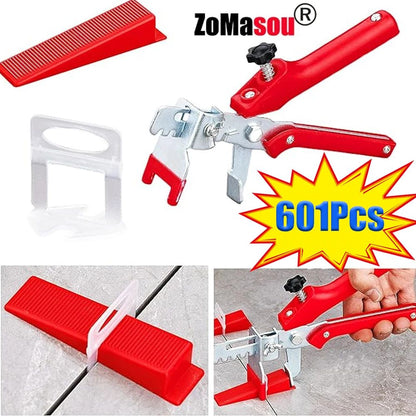 Conjunto Profissional de Niveladores de Cerâmica de Parede e Chão, Clips, Cunha, Alicate e Espaçadores para Assentamento de Azulejos e Ferramentas de Construção