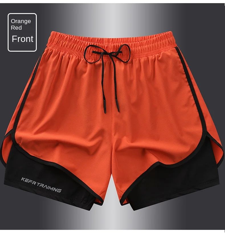 ? S-5XL ?2025 Sports Three Piece Pants Summer Popular Anti glare Double layered Sports Shorts for Men and Women Couples Ru