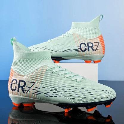 New Men Soccer Shoes High-top Futsal Cleats Sneakers Football Boots Grass High-quality Non-Slip Match Indoor Hot-selling FG/TF