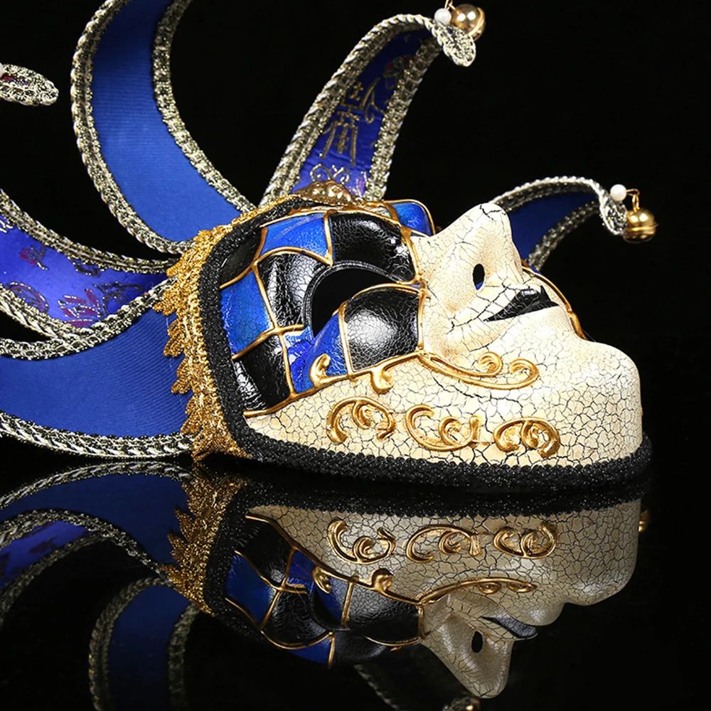 Venetian Comedy Mask Exquisite Decoration Jester Masks