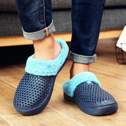 Winter Slippers Men Women Indoor Warm Shoes Non Slip Cotton Pantoffels Casual Clogs Slip on House Floor Slippers for Men