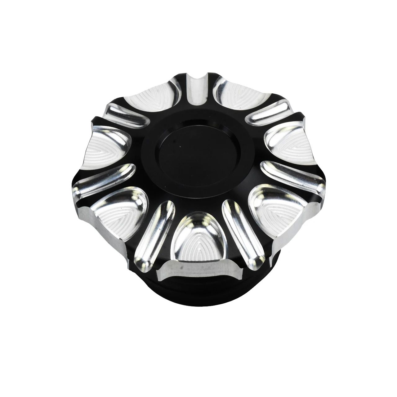 Tampa de combustível/óleo cromada preta para motocicleta Harley Sportster 883 1200 XL XR Iron Dyna Touring Softail FLHR
