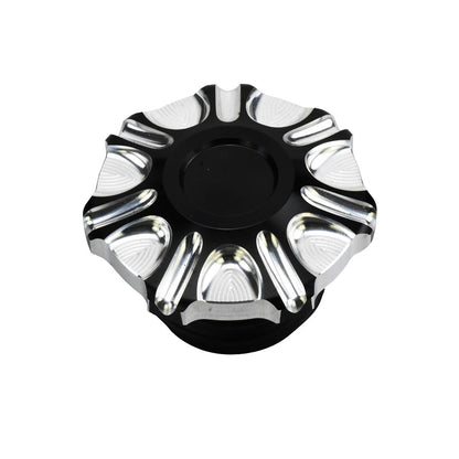 Tampa de combustível/óleo cromada preta para motocicleta Harley Sportster 883 1200 XL XR Iron Dyna Touring Softail FLHR