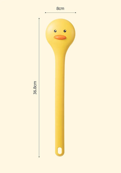 Cute Duck Long Handle Bath Brush Soft Bristles Bath Brush Skin Massager Shower Scrubber Exfoliation Body Cleaning Brush Bathroom