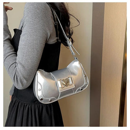 Trendy Bow Shoulder Bag Handbag Casual Underarm Bag Daily Commuting Bags PU Leather Lady Banquet Bag Business Women's Bags