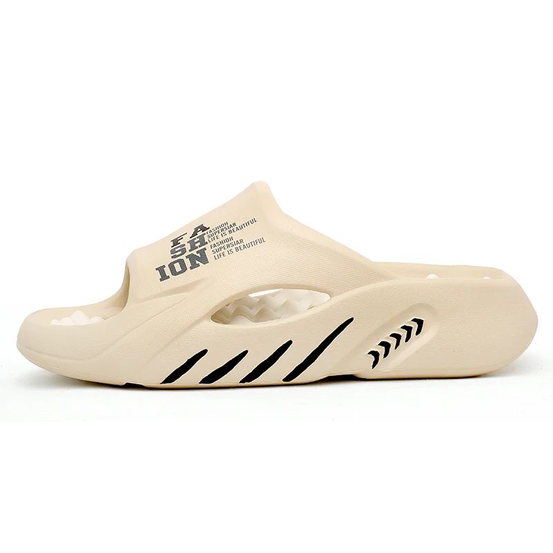 Comwarm New Men Massage Slippers Slides Indoor Outdoor Sandals Beach Casual Shoes Comfortable Sole Men's Slippers Big Size 38-47