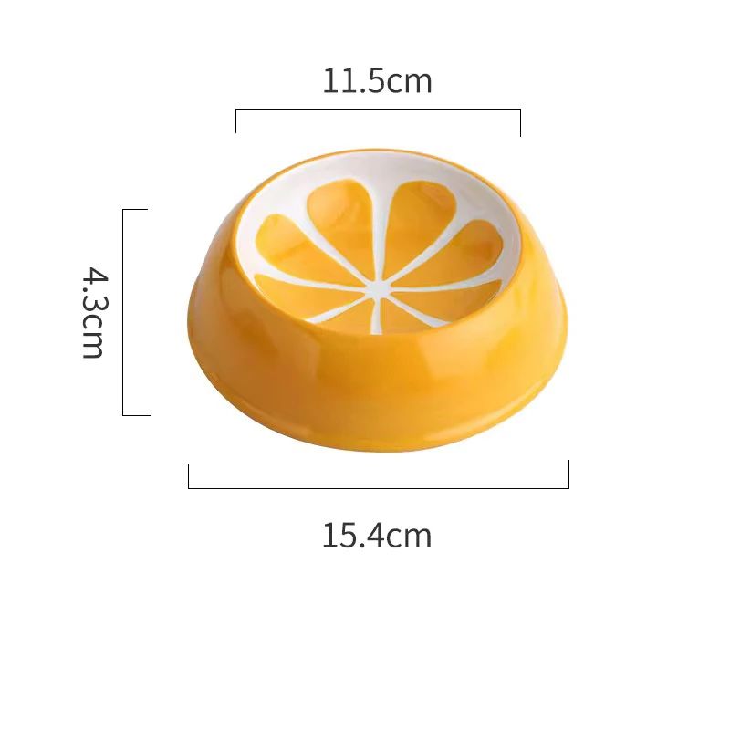 4 tigelas fofas de cerâmica para pets, tigelas em formato de melancia e morango para gatos, tigelas coloridas para cães pequenos, fornecedores de água, tigela para gatos