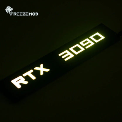 Painel Lateral FREEZEMOD Mini VGA com Luz 5V 3PIN A-RGB Placa Gráfica Luminosa Placa de Identificação Painel de Luz Decorativo para Gabinete PC AURA SYNC