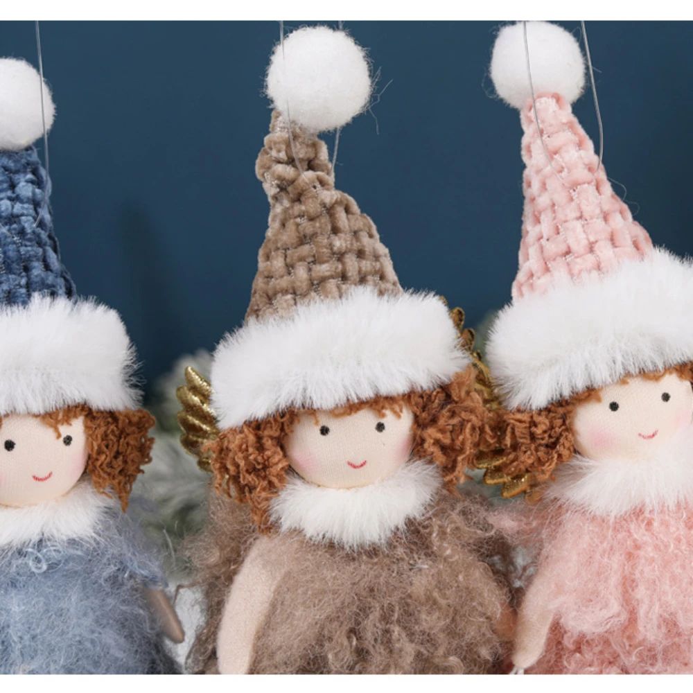 Christmas plush antlers angel girl pendant Christmas tree pendant creative doll pendant gift