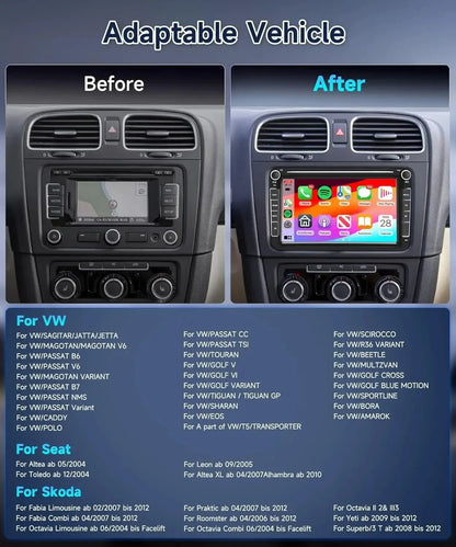 Compatible For VW Volkswagen Jetta Passat 7" Android 13.0 Car Stereo Radio Apple Carplay GPS