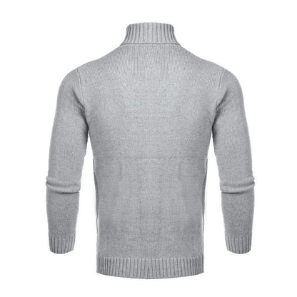 2025 Men's Warm Sweater Long Sleeve Turtleneck Sweater Retro Knitted  Pullover Sweaters