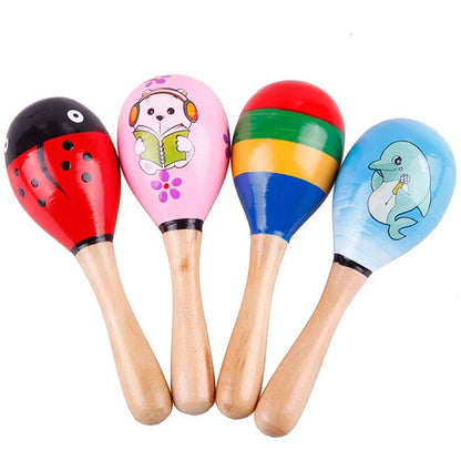 Bebê Madeira Areia Martelo Maracas Bonito Mini Chocalho Shaker Instrumentos Musicais para Chá de Bebê Lembrancinhas (Presente Infantil)