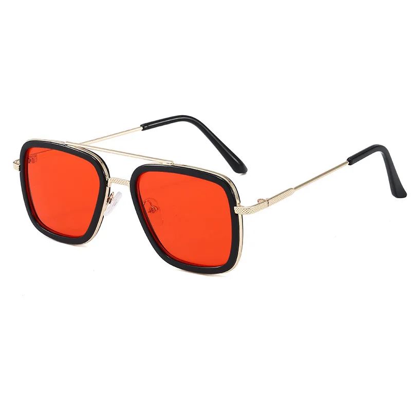 High Quality Iron Man Tony Stark Fishing Sunglasses Square Outdoor Sport Fishing Glasses Men Spider Eyewear Sports Sun Glasses