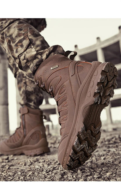 High Top Waterproof Men's Tactical Boots Hiking Shoes Large Size 47 Outdoor Sneakers Hiking Boots Non Slip Motorcycle Boots Men