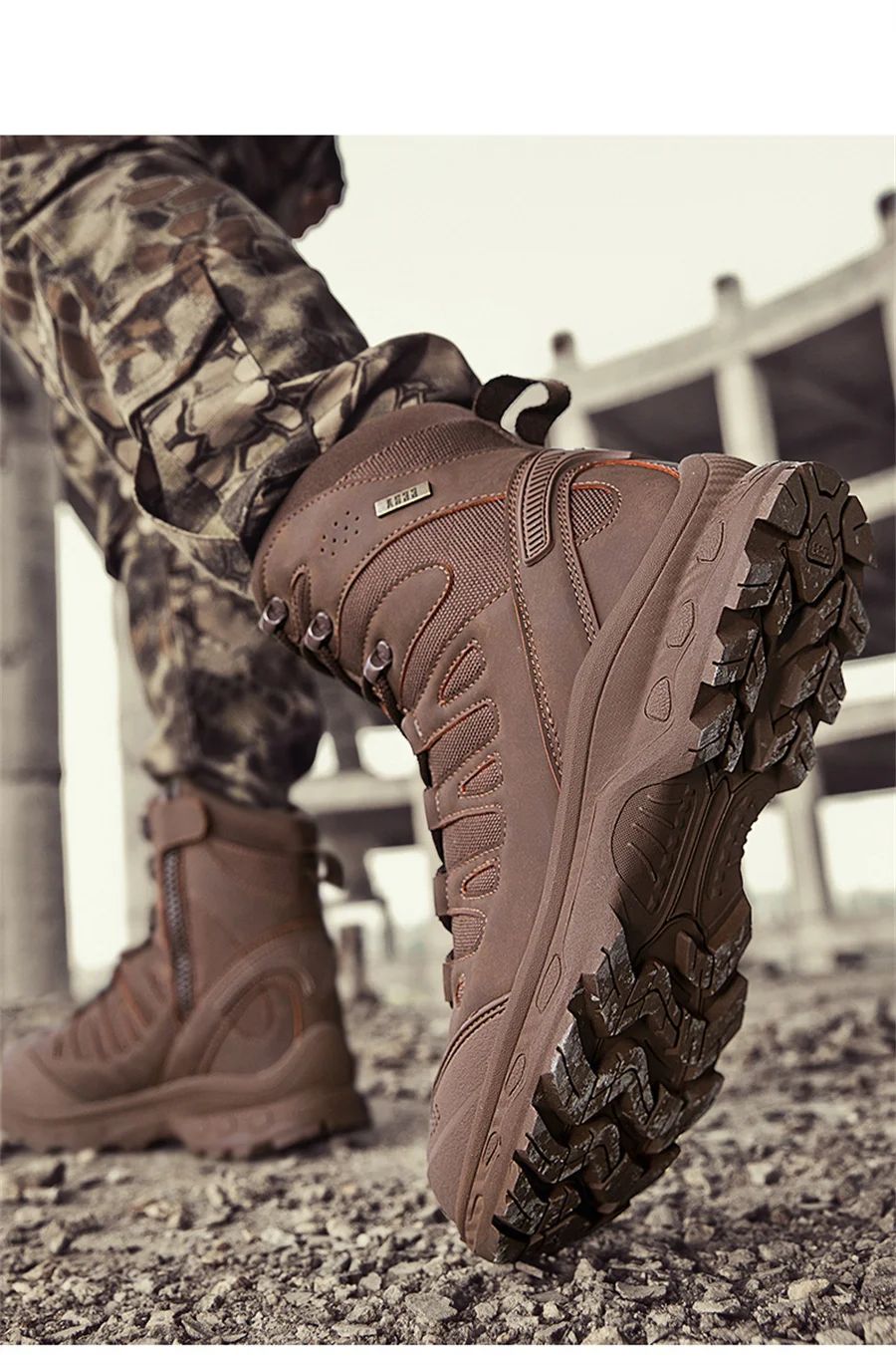 High Top Waterproof Men's Tactical Boots Hiking Shoes Large Size 47 Outdoor Sneakers Hiking Boots Non Slip Motorcycle Boots Men