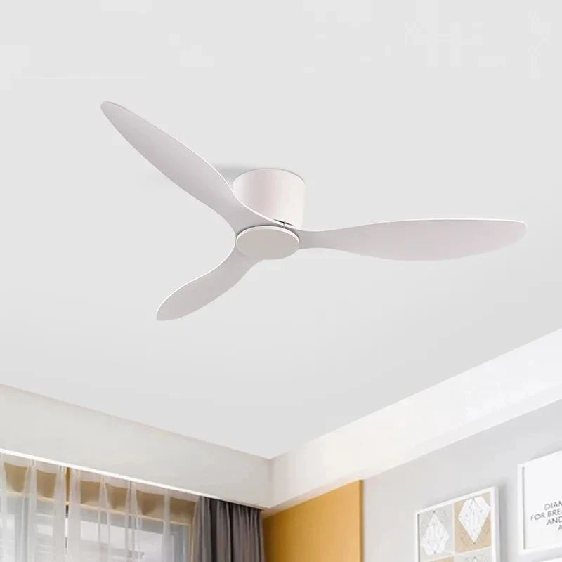 Ceiling Fan Low Floor DC Motor Electric Fan Remote Control Large Household Fan Without Light for Living Room Bedroom