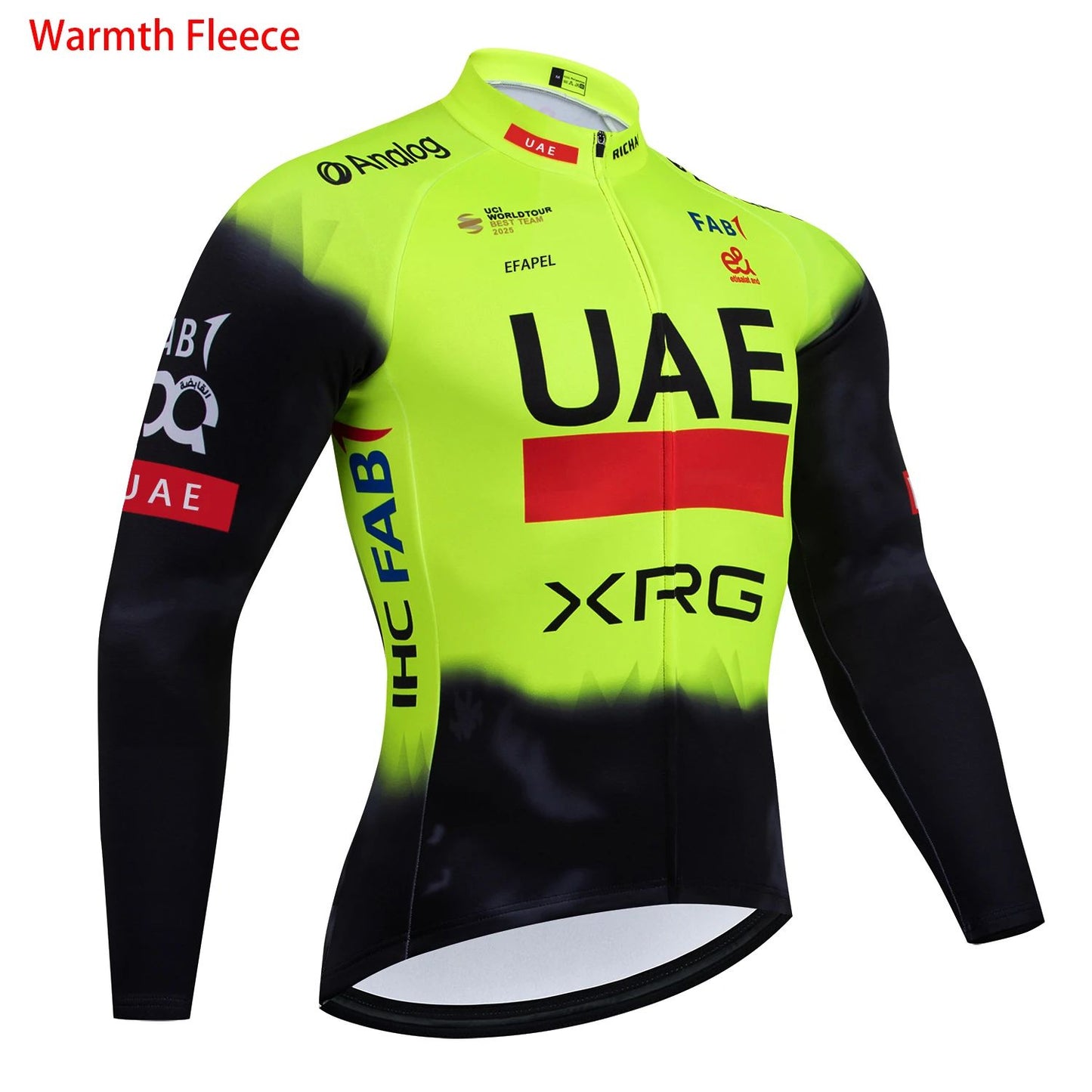 Winter 2025 UAE New Cycling Jacket Maillot Men Women MTB Ropa Ciclismo Thermal Fleece Road Bicycle Jersey Coat Clothing