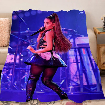 Sofa Winte Blanket A-Ariana Grandes r Microfiber Bedding Fluffy Soft Blanket for Winter Warm Knee Bed Fleece Camping Nap Blanket