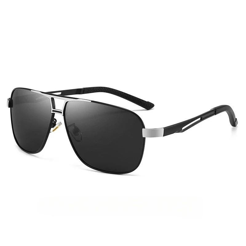 1PC Top Aluminum Magnesium Square Polarized  Photochromic Sunglasses Men Sun Glasses Safety Driving Oculos De Sol Masculino