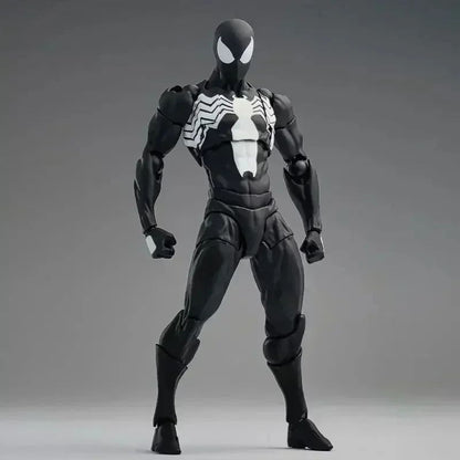 In stock NEW Mess Toys Venom Lethal Neighbor Spider Man Symbiotic Black Suit Messtoys Spiderman Anime Action Figure Model toys