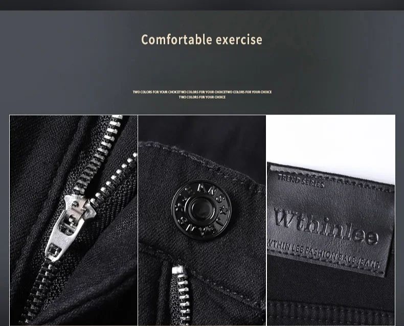 2025 New Winter Men Black Straight Stretch Denim Thick Velvet Pants Warm Jeans Casual Fleece Line Trousers Male Plus Size