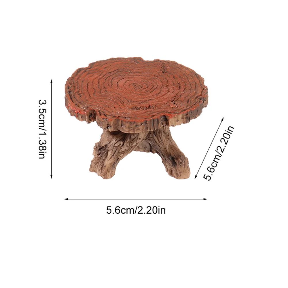 1SET Doll House Miniature Bench Stools White Chair Cute Fairy Garden Gnome Moss Terrarium Bonsai DIY Craft Home Decoration