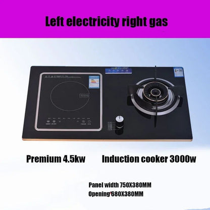 Desktop 220v Household Built-in Electric Dual-purpose Gas Stove Induction Cooker Natural Gas/Liquefied Petroleum Gas Single-burn