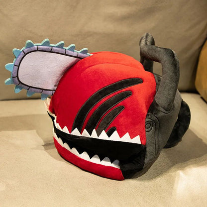 Anime Chainsaw Man Mask Headgear Denji Cosplay Accessories Pochita Caps Half Face Mask Masquerade Halloween Party Custom Prop