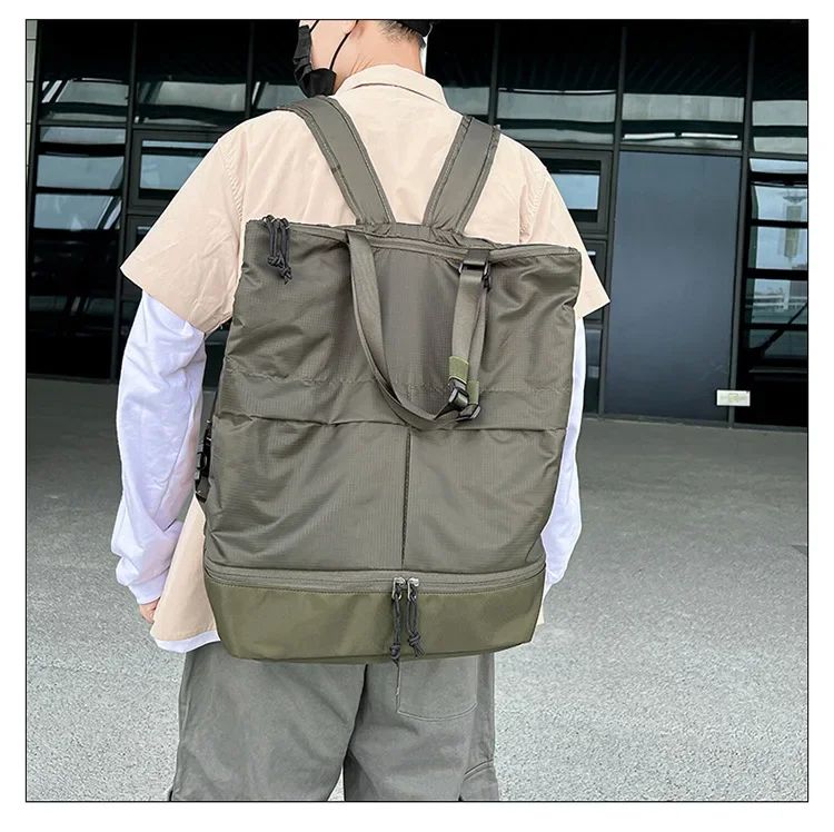 Mochila Unissex de Grande Capacidade Masculina e Feminina Mochilas de Nylon Impermeáveis Esportivas Modernas Mochilas Escolares Portáteis de Lazer Viagem